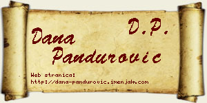 Dana Pandurović vizit kartica